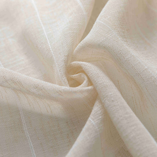 My Home Luxury Curtain With Pencil Pleat Lucktora Beige 270x290cm