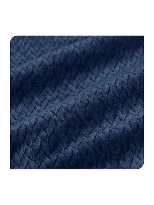 My Home Luxury Κουβέρτα Fleece Μονή 160x220εκ. Μπλε BL160-07