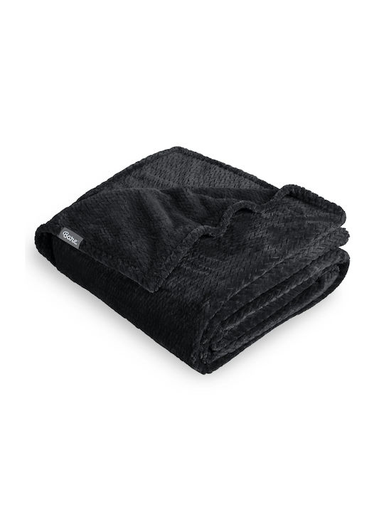 My Home Luxury Κουβέρτα Fleece Υπέρδιπλη 220x240εκ. Μαύρη