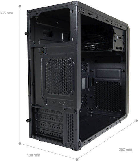 LC-Power 2017MB Micro Tower Κουτί Υπολογιστή Μαύρο