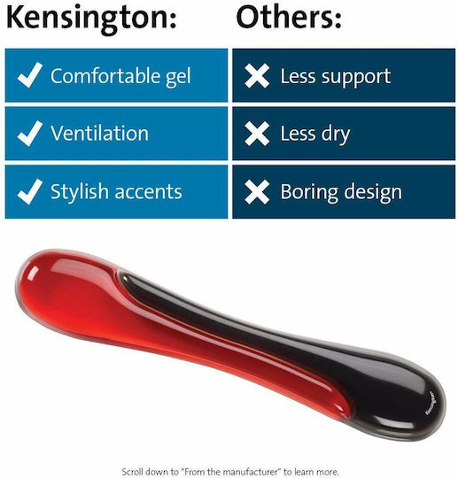Kensington Στήριγμα Καρπού Gel Keyboard Wrist Rest Red