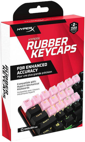 HyperX Gummischlüsselkappen-Set US Schlüsselkappen Rosa 519U0AA