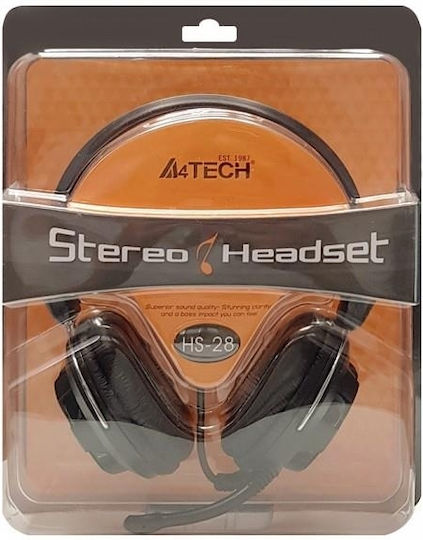 A4Tech HS-28-3 Over Ear Multimedia Headphone with Microphone 3.5mm Jack Orange