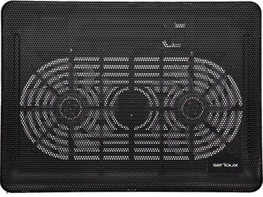 Serioux Cooling Pad για Laptop έως 15.6" με 2 Ανεμιστήρες και Φωτισμό (SRXNCP007)