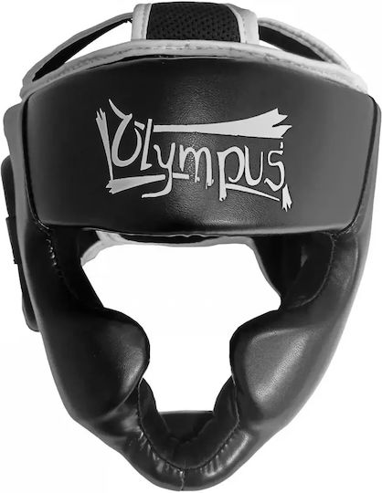 Olympus Sport Κάσκα Πυγμαχίας Ενηλίκων Aνοιχτού Τύπου από Συνθετικό Δέρμα Μαύρη