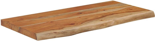 Стенен Рафт Live Edge Кафяв 60x30x2.5см