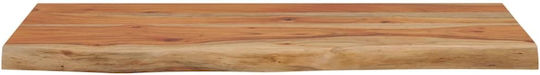 Стенен Рафт Live Edge Кафяв 60x30x2.5см