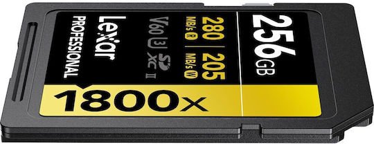 Lexar Professional 1800x SDXC 256GB U3 V60 UHS-II 280MB/s