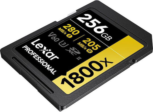Lexar Professional 1800x SDXC 256GB U3 V60 UHS-II 280MB/s