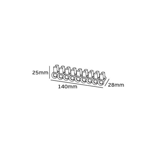 VK Lighting VK/B100/TR Clamp Strip 9 positions 1pcs