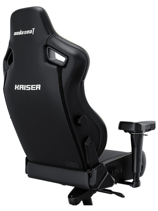 Anda Seat Kaiser 4 L Καρέκλα Gaming Δερματίνης με Ρυθμιζόμενα Μπράτσα Μαύρη