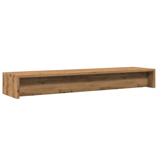 vidaXL Artisan Stejar Tabletop Suport pentru 2 Monitoare Stejar Maro