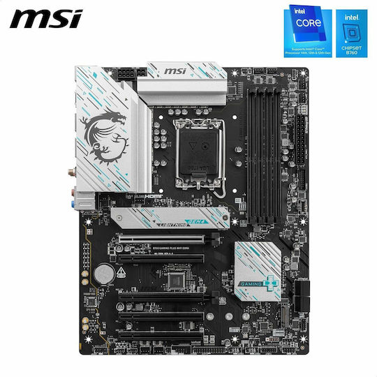 MSI B760 Gaming Plus Wifi DDR4 Motherboard ATX με Intel 1700 Socket 7D98-043R