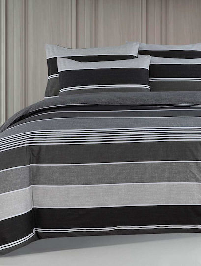 Espree Sheet Sets Queen with Elastic 160x200+35cm. Grego Grey 4pcs