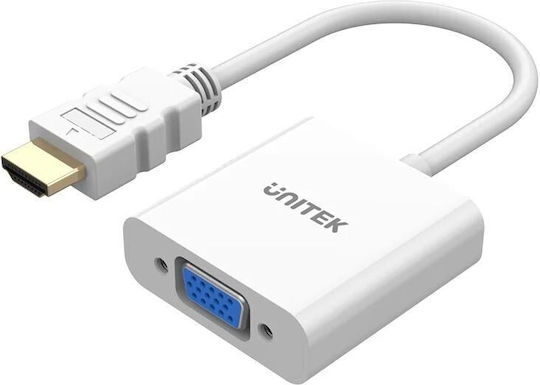 Unitek Hdmi To Vga Adapter Full Hd 60hz White Male Female
