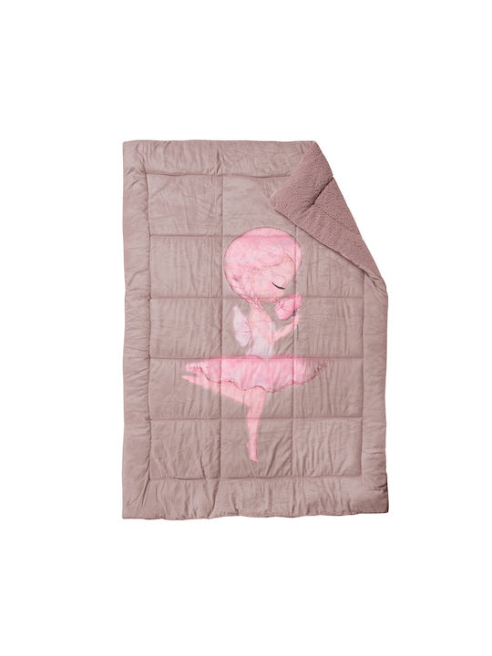 Das Home Kinderbettdecke Einzel mit Hollowfiberfüllung Nude, Pink 160x220cm