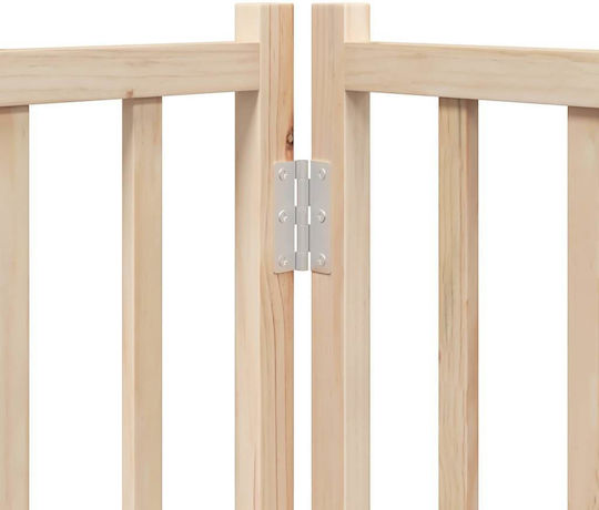 Hundezaun Faltbarer Raumteiler 12 Paneele 600cm Pappelholz Braun 50 x 60 x 2 cm