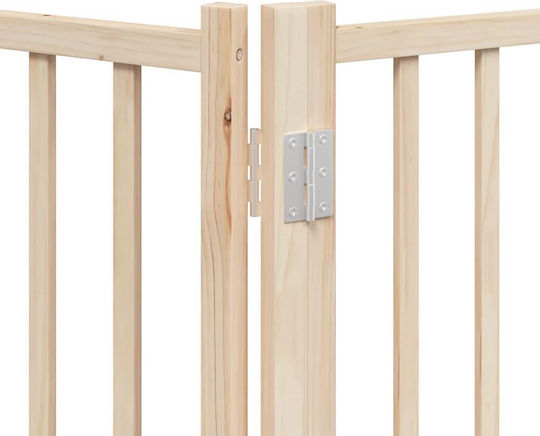 Faltbare Hundegitter-Trennwand 9 Paneele 450 cm Pappelholz Braun 50 x 90 x 2 cm