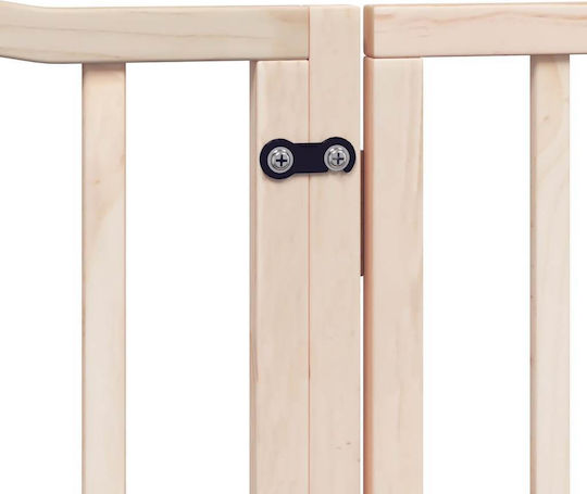 Vidaxl Dog Gate Divider Folding 6 Panels 480cm Poplar Wood Brown