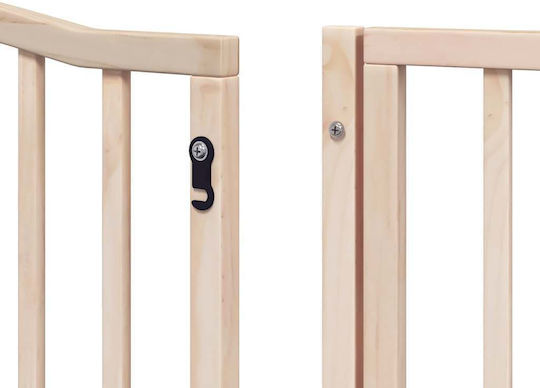 Vidaxl Dog Gate Divider Folding 6 Panels 480cm Poplar Wood Brown