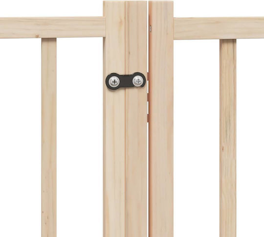 Faltbare Hundegitter-Trennwand 10 Paneele 800cm Pappelholz Braun 80 X 90 X 2 Cm