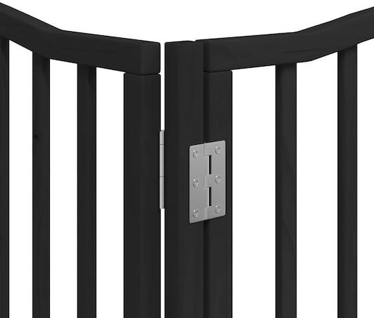 Vidaxl Hundegitter faltbar 10 Paneele 800 cm Pappelholz Schwarz