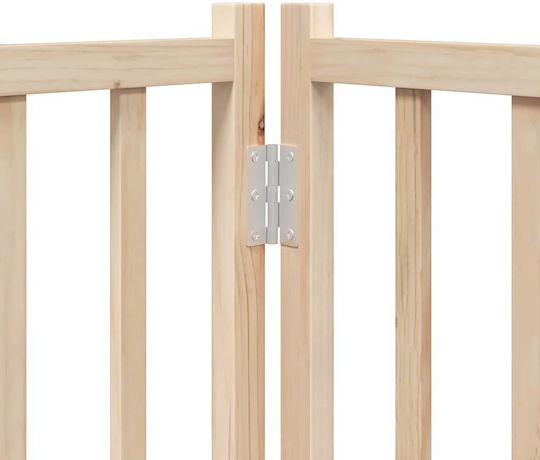 Faltbare Hundegitter-Trennwand 10 Paneele 800cm Pappelholz Braun 80 X 90 X 2 Cm