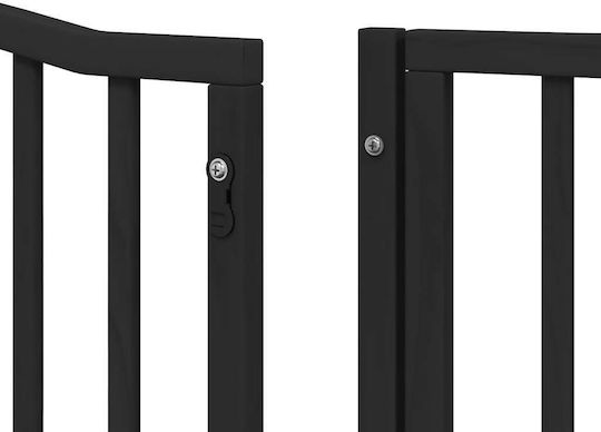 Vidaxl Hundegitter faltbar 10 Paneele 800 cm Pappelholz Schwarz