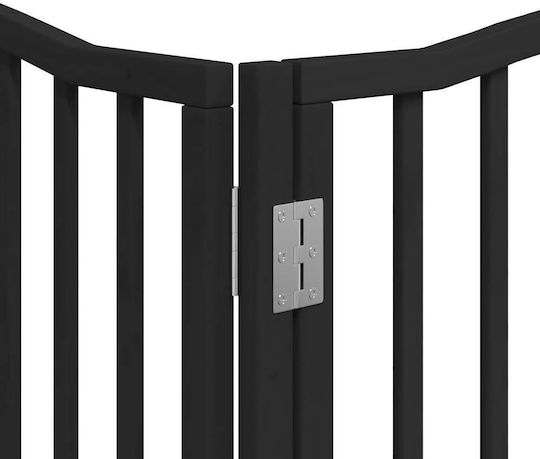 Vidaxl Hundegitter Trennwand Faltbar 6 Paneele 480cm Pappelholz Schwarz