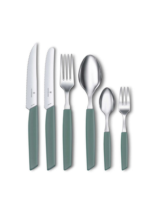 Victorinox Swiss Modern Abendessen Rostfreier Stahl Grüne Löffel 20,5cm 6.9036.0843 Victorinox Swiss Modern Abendessen Rostfreier Stahl Grüne Löffel 20,5cm 6.9036.0843