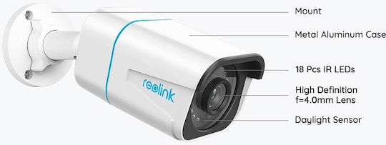 Reolink P330 IP Κάμερα Παρακολούθησης 4K Αδιάβροχη με Αμφίδρομη Επικοινωνία και Φακό 2.8mm