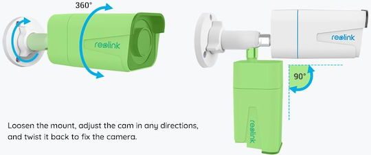 Reolink P330 IP Κάμερα Παρακολούθησης 4K Αδιάβροχη με Αμφίδρομη Επικοινωνία και Φακό 2.8mm