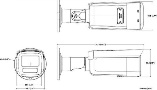 Hikvision DS-2CD2T66G2H-4I IP Überwachungskamera Full HD+ 6MP Wasserdicht mit Objektiv 2.8mm