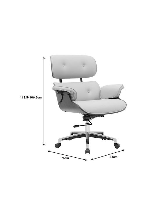 Pakketo Kobane Executive Office Chair with Fixed Arms Beige 332-000014