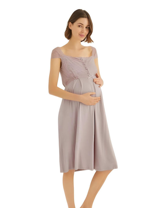 Monamise Nightgown Maternity & Nursing Mink