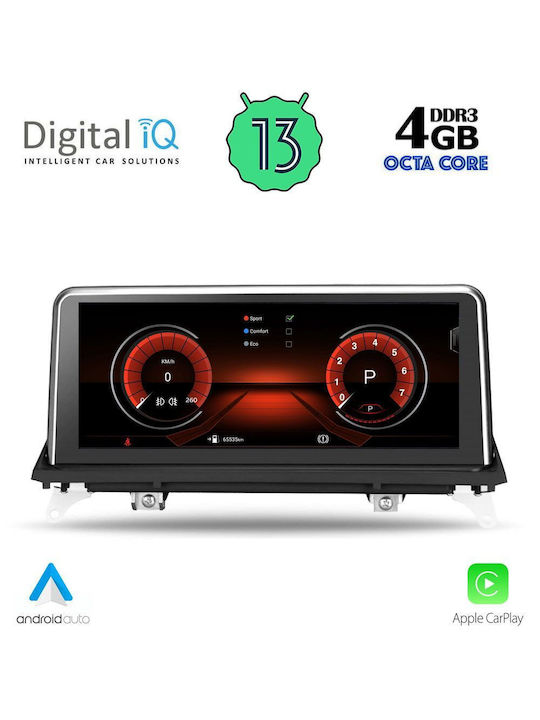 Digital IQ Car Audio System for BMW X5 (E70) / X6 (E71) 2006-2009 (Bluetooth/USB/WiFi/GPS/Apple-Carplay/Android-Auto) with Touch Screen 10.25"