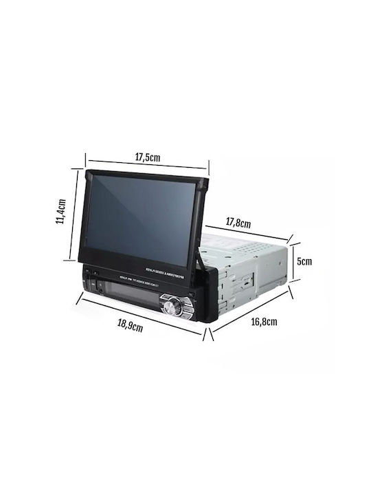 Car Audio System 1 DIN Bluetooth USB