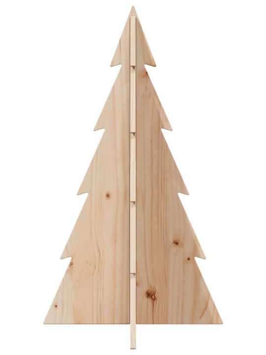 Weihnachtsbaum Holzdekoration 80 cm Massivholz Kiefer 858168 Braun