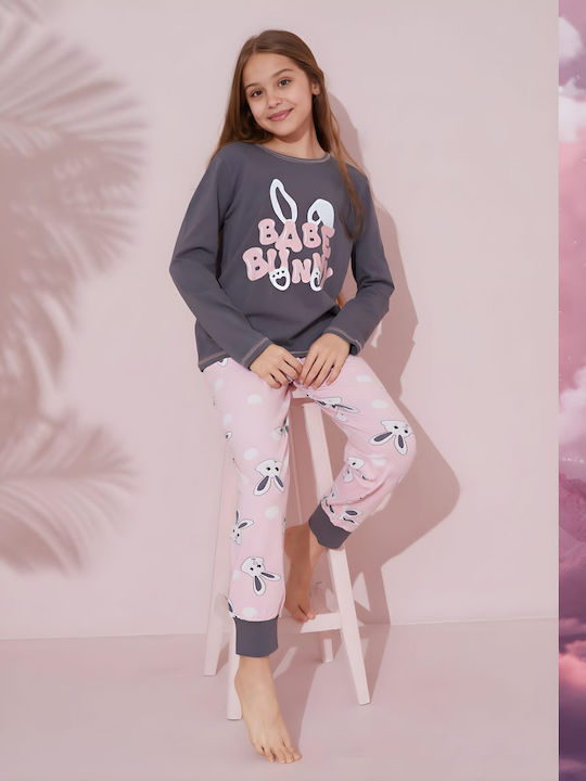Sexen Kids' Pajamas Winter Cotton Gray