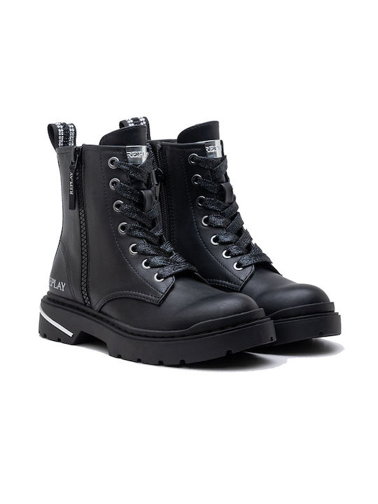 Replay Joplin Kids Boots with Zipper Black