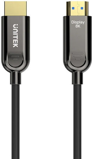Unitek HDMI 2.1 Ultra High Speed 48Gbps 4K 120Hz HDR VRR Cable HDMI male - HDMI male 30m Μαύρο
