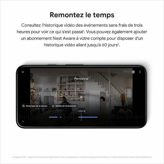 Google Nest Cam (outdoor or indoor, battery) IP Cameră de Supraveghere Wi-Fi Full HD 1080p Rezistentă la apă Pe baterii cu Comunicare Bidirecțională