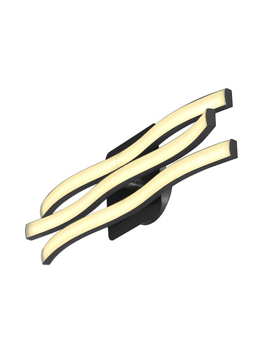 Active Jet Lamp Wall with Integrated LED and Warm White Light Black 39.8cm