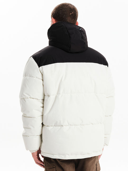 Winter Jacket Puffer Waterproof and Windproof White