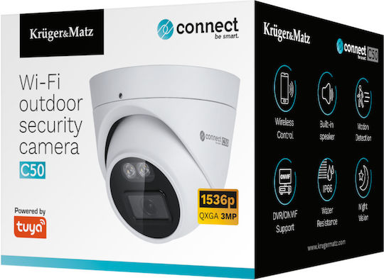 Kruger & Matz KM2209 IP Cameră de Supraveghere Wi-Fi Full HD 1080p Rezistentă la apă cu Comunicare Bidirecțională