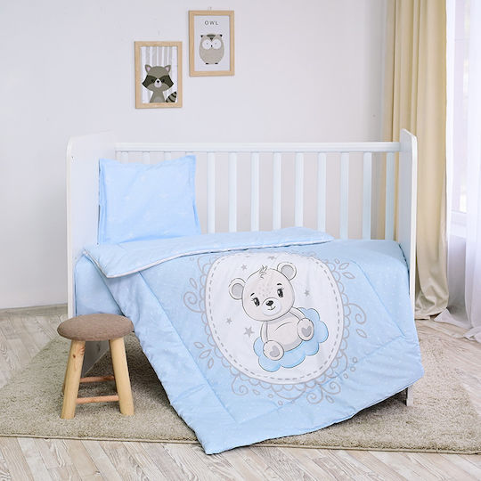 Lorelli Baby Crib Bedding Set Little Bear 5pcs Blue