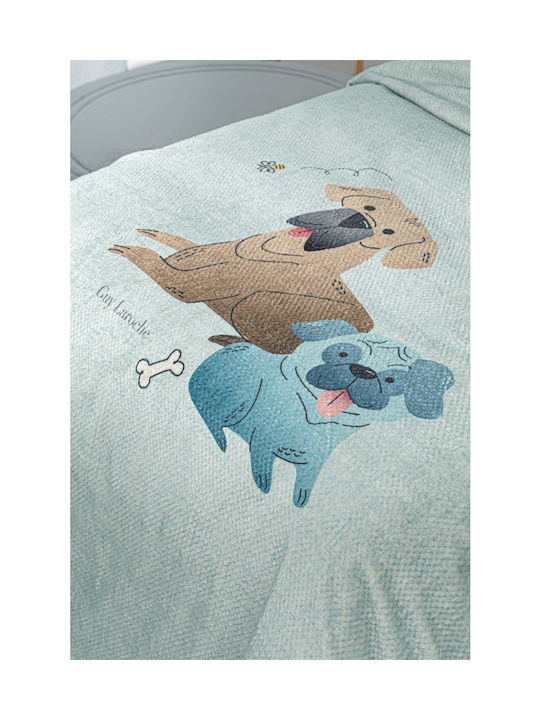Guy Laroche Κουβέρτα Fleece Ciel 160x220εκ.