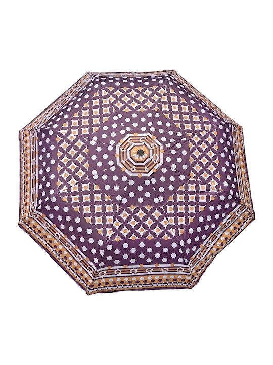 Iris Windproof Automatic Umbrella Compact Purple