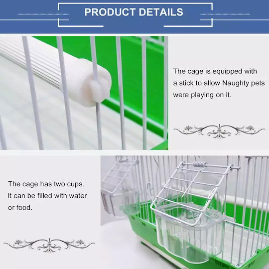 Bird Cage Kourk" 30x23x39cm. White