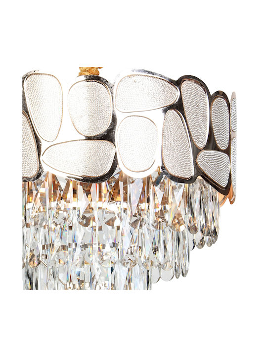 Globobox Chandelier with Crystals 7xE14 Gold 40cm 510122